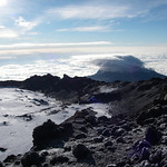 Down towards east - Mawenzi in clod