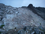 At about 6am we were at the entrance to summit rock. The difficulties in front of us were rated about 5.5 or IV european.
