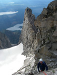 After rappelling from the top of Drizzlepuss we are enjoying our climb.